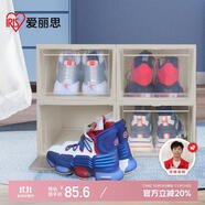 愛(ài)麗思（IRIS）塑料鞋盒透明大號AJ球鞋鞋柜防塵防潮鞋架可疊加鞋子收納盒 4個(gè)裝