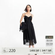 VEROMODA 連衣裙24夏季新款時尚褶皺飄帶名媛甜美法式吊帶長裙女32427A031