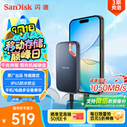 閃迪（SanDisk）500GB Nvme 移動(dòng)固態(tài)硬盤(pán)（PSSD）E61至尊極速卓越版SSD 讀速1050MB/s 手機直連筆記本外接硬盤(pán)