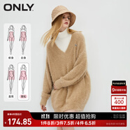 ONLY秋季時(shí)尚寬松高領(lǐng)馬海毛短裙針織連衣裙女|123446003 C13 胡椒沙色WHITE PEPPER S 160/80A