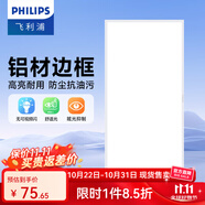 飛利浦（PHILIPS）LED集成吊頂燈平板燈廚房燈衛(wèi)生間浴室燈面板燈廚衛(wèi)鋁扣板燈具 【防護(hù)窄邊鋁材】24w白光300x600