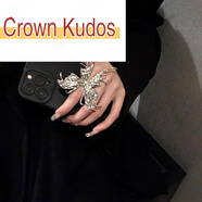 CROWN KUDOS大蝴蝶夸張戒指女時(shí)尚個性小眾設(shè)計(jì)師感冷淡風(fēng)裝飾獨(dú)特食指 認(rèn)顏色分類