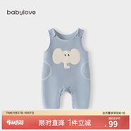 babylove寶寶背帶褲春秋外穿連體褲超萌可愛(ài)休閑長(zhǎng)褲洋氣嬰兒褲子