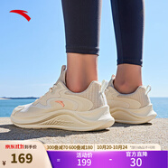 安踏（ANTA）漫步女鞋跑步鞋網(wǎng)面透氣輕便運動鞋慢跑鞋旅游 【網(wǎng)面透氣】燕麥白/淺煙灰-5 37.5 37.5(235)