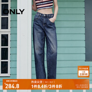 ONLY2024秋冬新款休閑百搭設(shè)計(jì)感高腰直筒褲牛仔褲女|124132040 J35 復(fù)古牛仔390 M (165) M褲長(zhǎng)減短