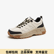 萊爾斯丹（le saunda）春夏厚底戶外休閑拼色男鞋4TM76801 米白色 BEL 40