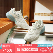 361度運動(dòng)女鞋復古文化鞋女生網(wǎng)面透氣老爹鞋秋夏學(xué)生氣質(zhì)增高 羽毛白/水霧藍 【漸變質(zhì)感設計】 40