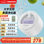 大宇果蔬清洗機 果蔬清洗器 無(wú)線(xiàn)洗菜機 果蔬凈化器家用食材凈化機多功能洗菜神器去農殘蔬菜清洗機 奶糖白QX4+冰箱除味器CW01