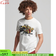 superdry極度干燥男士T恤圓領(lǐng)短袖柔軟透氣 CREAM XXL