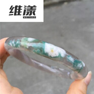 維漾手鐲瑪瑙水晶手鏈綠朱砂藍(lán)葉蓮花粉紫牡丹高冰透熒光玉髓粉櫻 63國色天香微瑕