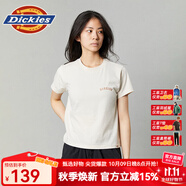 dickies短袖T恤 背后大印花純棉女式短袖T恤 休閑百搭 DK013098 淺沙灰 L