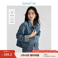 茵曼（INMAN）章若楠同款復古休閑女裝短款牛仔外套2025年秋季新款長袖上衣 牛仔藍-翻袖款-18438199 M