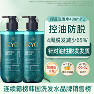 呂 RYO綠呂清爽控油洗發(fā)水480ml*2清潔蓬松去屑滋養(yǎng)洗頭膏洗發(fā)露