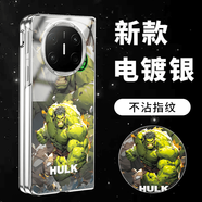 匯凡漫威綠巨人適用【華為MATEX6】創(chuàng)意奢華電鍍玻璃折疊手機(jī)殼 暴怒綠巨人浩克-電鍍玻璃折疊殼 華為matex6