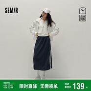 森馬（Semir）[商場同款]半身裙女甜酷蕾絲抽繩傘裙2025秋個性長裙101525120007