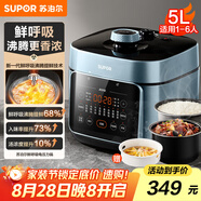 蘇泊爾（SUPOR）【國家補貼】鮮呼吸電壓力鍋5L雙膽全自動(dòng)智能預約 上蒸下煮 4-6人家用SY-50FC5001電飯煲高壓鍋