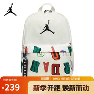 Jordan男女喬丹 聚酯纖維 書包背包 字母印花 雙肩包DV5304-133白 均碼