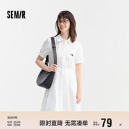 森馬連衣裙女翻領(lǐng)百褶短裙氣質(zhì)優(yōu)雅夏時尚收腰襯衫裙109324114022