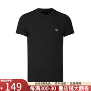 阿瑪尼（ARMANI）奢侈品男裝 男士時(shí)尚百搭休閑修身薄款短袖T恤單件打底 節日禮物 黑色20957 XL