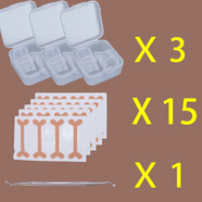 通用德國BS嵌甲 嵌甲器內(nèi)嵌護(hù)正NXHZ超薄德國bs矯正神器貼片正甲貼指 中度3盒矯正器+15片隔離貼+甲溝