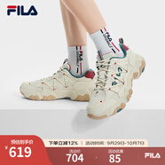 FILA斐樂(lè )男女鞋貓爪鞋6代情侶老爹鞋春新款網(wǎng)面輕便舒適休閑運動(dòng)鞋 【男】云端白-CC 40