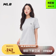 MLB短袖T恤男女時(shí)尚秋季休閑經(jīng)典純色圓領(lǐng)25新款3ATSB0153-44MGS-L