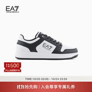 EMPORIO ARMANI/阿瑪尼官方旗艦EA7/新款男女情侶輕戶外休閑運動滑板板鞋秋冬 N181-黑色/白色 44 ( IT 10 | 44)