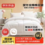 京東京造100%天然新疆棉花被 純棉被芯單人被子 冬季厚被6斤1.5x2m