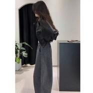 秋季韓系穿搭一整套甜酷風(fēng)氣質(zhì)皮衣外套高腰顯瘦休閑褲時(shí)尚兩件套 兩件套 M (建議80-100斤)