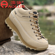 澳倫（aolun）戶外登山鞋男款春季新款防水透氣徒步鞋防滑運(yùn)動鞋子 灰色 38