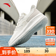 安踏（ANTA）革面網(wǎng)面同款輕質(zhì)跑步鞋男秋季防滑減震運(yùn)動(dòng)鞋通 象牙白/一度灰-3 44