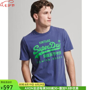 superdry極度干燥男士T恤圓領(lǐng)短袖柔軟透氣 DARK BLUE XL