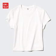 優(yōu)衣庫女裝圓領(lǐng)短T恤/短袖483455 00 白色 M /160/84A