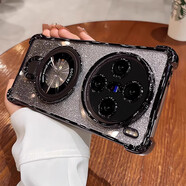 JPHZNB強磁吸支架適用vivox100手機全包x100s透明x200pro新款x0氣 U盾磁吸支架[石墨黑+閃粉卡]氣囊防摔久用發(fā)黃 vivo X90 Pro
