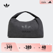 adidas「云朵包」牛仔風(fēng)大容量運動(dòng)挎包女子阿迪達斯官方三葉草 黑色 NS