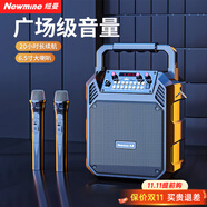 紐曼（Newmine）K503無線藍(lán)牙音箱戶外大音量廣場舞音響手提便攜式小型家用K歌音樂播放器地攤擺攤收款喇叭 雙麥版