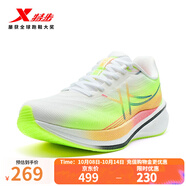 特步（XTEP）360X2.0LITE跑鞋男女鞋競訓(xùn)馬拉松減震輕彈訓(xùn)練跑步鞋舒適運(yùn)動鞋 經(jīng)典白/新熒光綠/閃電紅【女】 37