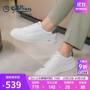 金利來(lái)（Goldlion）男鞋時(shí)尚個(gè)性耐磨板鞋舒適系帶休閑鞋55323073920A白-43碼