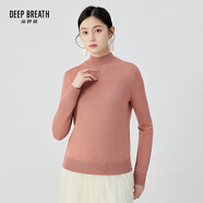 深呼吸DEEP BREATH女裝可機洗純羊毛打底針織衫女A300962 柔霧粉  XS (1)