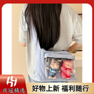 MY新款斜挎休閑 包包簡(jiǎn)約水壺包防水輕便單肩斜挎包百搭簡(jiǎn)約時(shí)尚 藍色痛包大號 不含娃娃