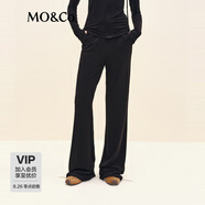 MO&Co.【active系列】微喇褲2025秋新品復(fù)古運(yùn)動(dòng)褲輕暖德絨MBE3PAT032 黑色 XS