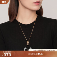 白嵐小方扣項(xiàng)鏈女925銀吊墜鎖骨鏈輕奢設(shè)計時尚百搭生日禮物送老婆 【S925銀】50cm+5cm