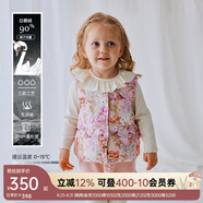 OAK FAMILY兒童羽絨馬甲女童加厚羽絨背心嬰幼兒雙面馬甲 魔法森林 【90%白鵝絨】 120 cm