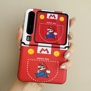 赫言馬里奧適用華為purax手機殼折疊屏典藏版pocket2/s三星zflip6/7手機套全包小米mixflip2外殼防摔保 馬里奧 華為PuraX