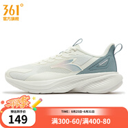 361°女鞋運動鞋秋季新款361度女常規(guī)跑鞋 羽毛白/水霧藍 38