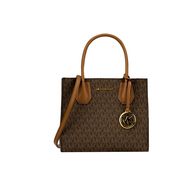 MICHAEL KORS Mercer風(fēng)琴包中號棕色手提單肩斜挎MK女包情人節禮物奢侈品