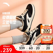 安踏貝果微面包丨反絨皮休閑皮面板鞋女鞋撞色運(yùn)動(dòng)鞋