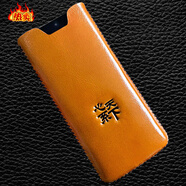 三星（SAMSUNG）【品質(zhì)原裝】GalaxyZ Fold6手機殼真皮Fold5保護套Fold4折疊屏手 黃色油蠟牛皮裝裸機 三星Galaxy_Z_Fold2