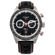 天梭（TISSOT）瑞士天梭(TISSOT)手表 律馳PRS516系列夜光黑盤(pán)日歷皮帶男士自動(dòng) T100.427.16.051.00
