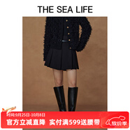THE SEA LIFE歐海一生 半身裙女24秋軟糯輕盈干凈利落親膚細膩半身裙A13025 黑法師 S